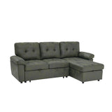 Convertible Sectional Sofa Bed With Pull Out Sleeper And Storage