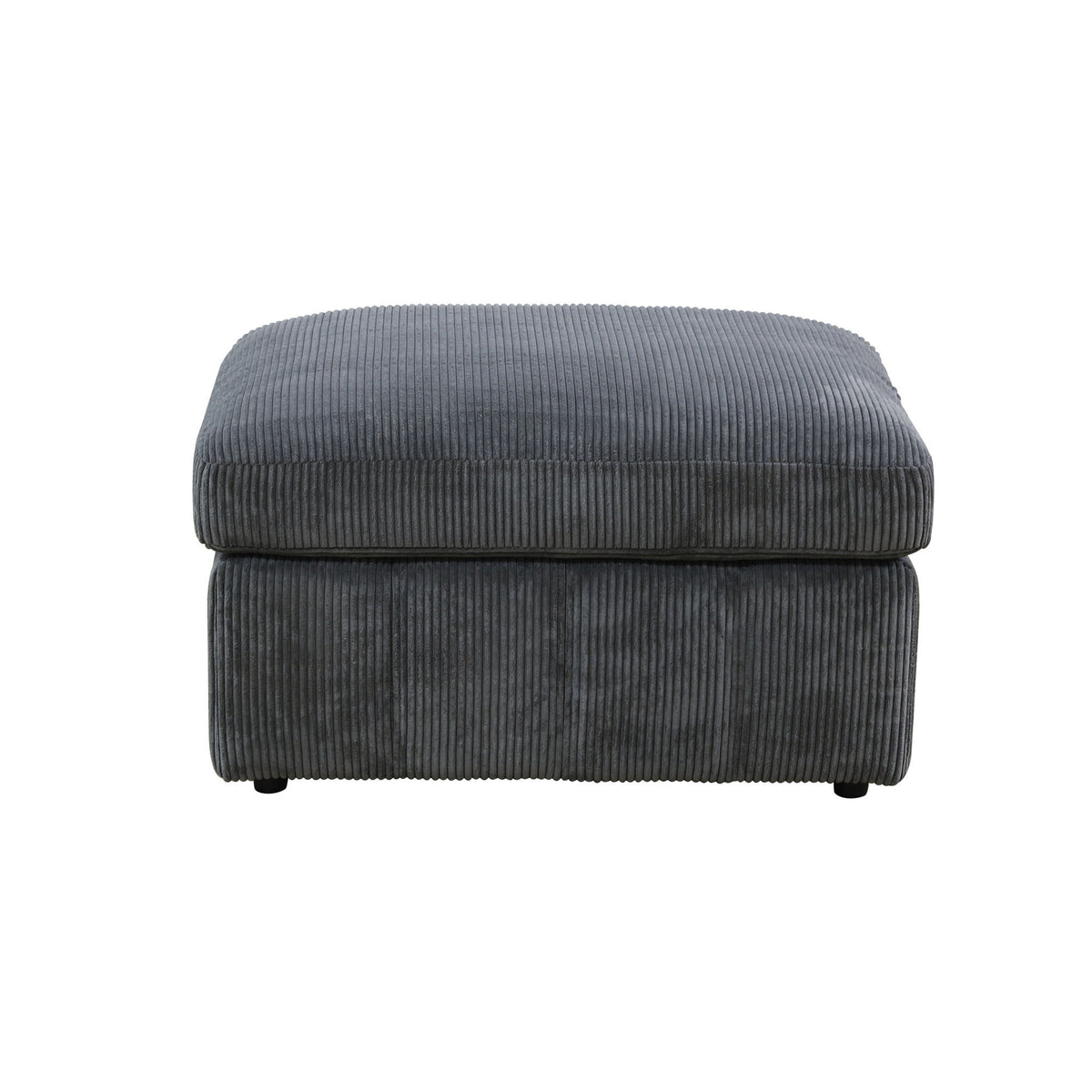 Oversized Ottoman Footrest Extra Seat Living Room - Dark Gray