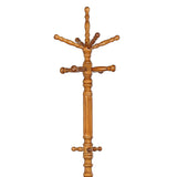 Cosman - 11 Hook Freestanding Coat Rack With Hanger - Brown