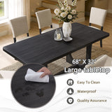 Dining Table Set, Rectangular Kitchen Table With Upholstered Chairs