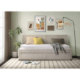 Arden - Twin Daybed With Trundle - Corduroy Beige
