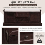 Hearth & Haven Daisy - Storage Bench With 2 Drawers And 2 Cabinets