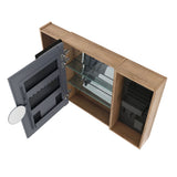 Wall Mounted Bathroom Cabinet, Adjustable Shelves Storage Cabinet - Imitative Oak