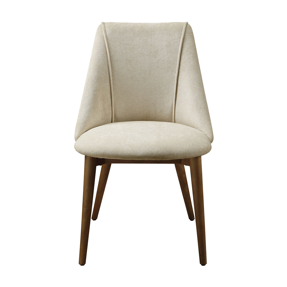 Willene - Polished Microfiber Side Chair (Set of 2) - Beige - Chair Sets - Alpine Outlets