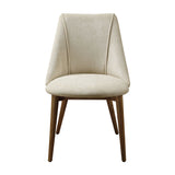 Willene - Polished Microfiber Side Chair (Set of 2) - Beige - Chair Sets - Alpine Outlets