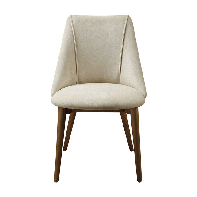 Willene - Polished Microfiber Side Chair (Set of 2) - Beige - Chair Sets - Alpine Outlets