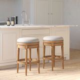 Rustic Elegance Backless Swivel Stool