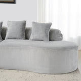 Modern Curved Sofa With Pillows