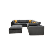 Custom Configuration Modular Sectional & Toss Pillows