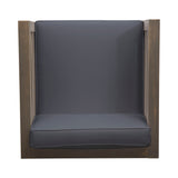 Outdoor Acacia Wood Patio Chair With Fabric Cushion