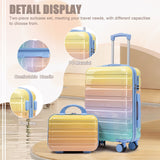 Luggage Set 14" / 20" With Combination Lock And Cosmetic Case