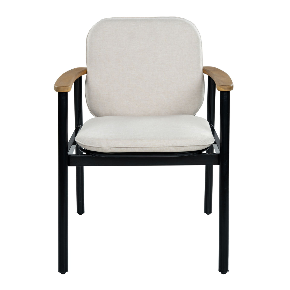 Outdoor Dining Chair - Beige / Black / Teak
