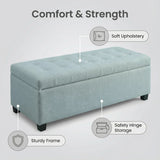 Elegant Tufted Storage Ottoman Bench