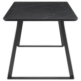 Smith - Rectangular Top Dining Table With 3 Drawers - Black