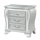 Aurelia - Nightstand With LED - Silver