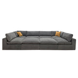 Custom Configuration Modular Sectional & Toss Pillows