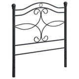 Twin Headboard With Scrollwork Design - Black