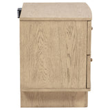 Kimpton - 2 Drawer Nightstand With USB Charging Ports - Beige