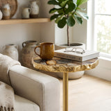Champaign - Round Accent Table - Gold