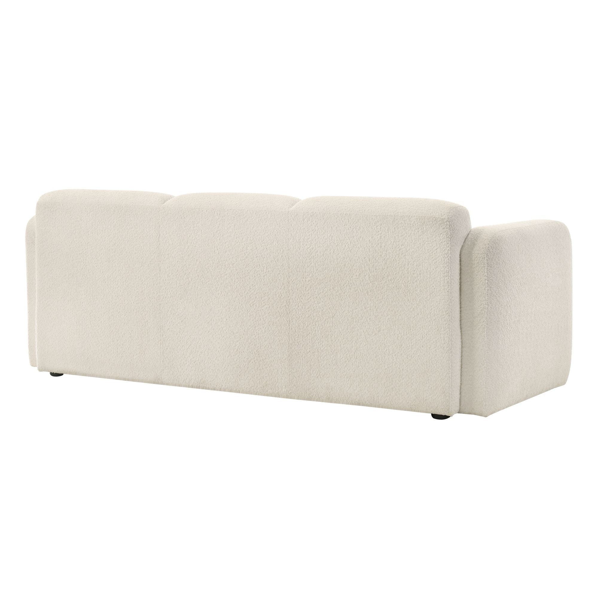 Sierra Boucle Fabric Sofa With Rounded Arms - Thumbnail 5