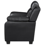 Winchell - Upholstered Padded Arm Tufted Accent Chair - Black