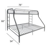 Tritan - Twin / Full Bunk Bed - Silver