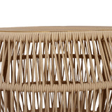 Round Side Table With Rope Frame