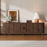 70" TV Stand, Media Center With Ample Storage - Dark Brown