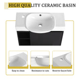 Freestanding Bathroom Vanity With Sink, Soft Close Door