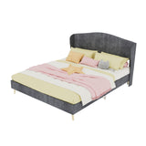 Upholstered Bed, Tufted Headboard, Comfortable Sleep