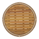 Round Side Table With Rope Frame