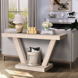 Vintage Distressed Wood Entryway Bench With 2 Tier Storage Cabinet