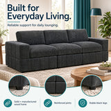 Oversized Modular Sectional Sofa 3 Piece Set, Flexible Layout For Living Room
