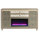 Mika - 8 Drawer LED Fireplace Dresser