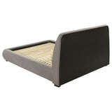 Modern Upholstered Platform Bed With Tufted Headboard
