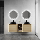 Mounted Bathroom Vanity With Art Sink, 1 Storage Shelf, Soft Close Door