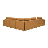 Upholstered Large Arms Sectional With Recliner Seats