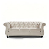 Chesterfield 3 Seater Sofa With Rolled Arms