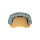 Halle - Rolled Arm Dog Sofa Bed - Gold / Blue