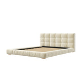 Upholstered Platform Bed Frame With Tufted Headboard