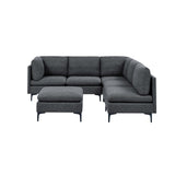 Upholstered Modular Sectional & Tall Legs