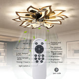 Ceiling Fan With Remote Control And Lights, 6 Speeds, 3 Color Temperatures, Low Profile Flush Mount