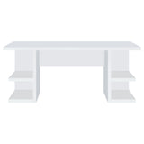 Hannah - 4 Shelf Writing Desk With Open Shelving - White