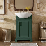 20" Bathroom Vanity With Bulged Sink, Freestanding Single Vanity Set, Soft Close Door