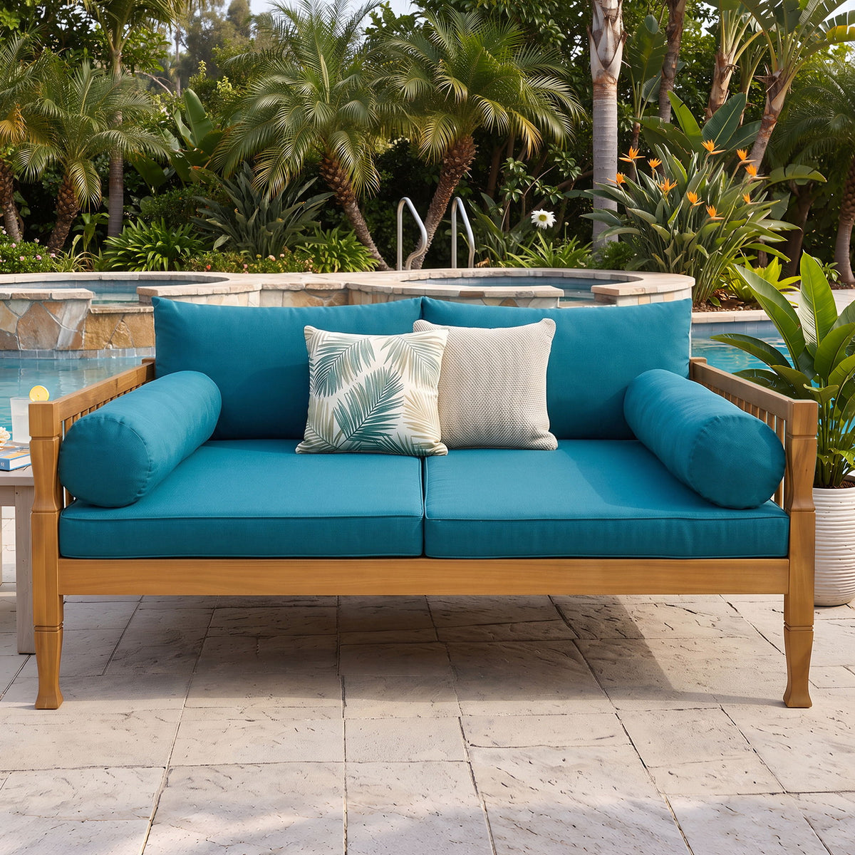 Outdoor Sofa Bed, 2 In 1 Patio Daybed For Backyard