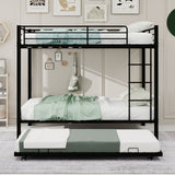 Bunk Bed For Kids, Convertible Frame With Ladders & Guardrail