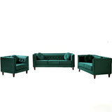 Chesterfield Sofa With Square Arms For Living Room