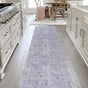 Maval - 2'6'' X 10' Washable Runner Rug - Blue / Cream - Runner Rugs - Alpine Outlets