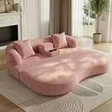 2 In 1 Convertible Sleeper Sofa Bed With Cup Holders