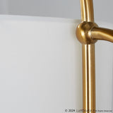 Leslie - Glam / Art Deco Floor Lamp - Gold / White